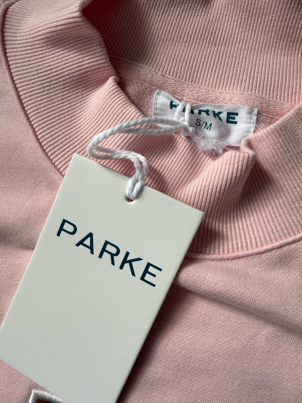NWT Parke Heritage Mockneck Pink and Brown Size S/M - Picture 3 of 5